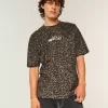 Camiseta gráfica Dodge Hellcat con estampado de leopardo, de peso pesado y estilo cuadrado Camiseta gráfica Dodge Hellcat con estampado de leopardo, de peso pesado y estilo cuadrado