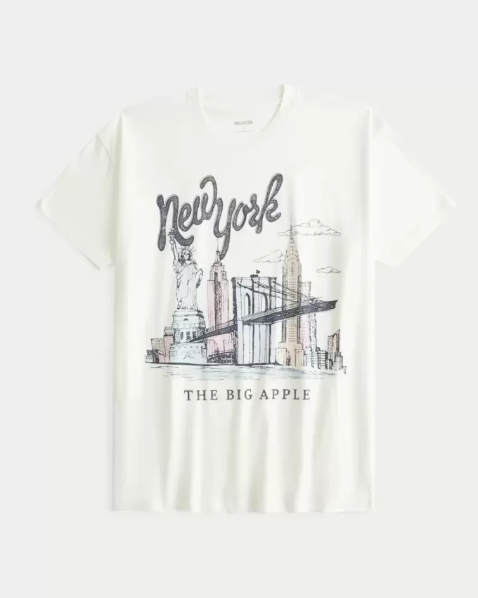 Camiseta gráfica extragrande de Nueva York Camiseta gráfica extragrande de Nueva York