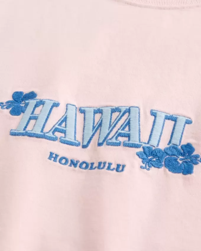 Camiseta gráfica hawaiana de peso pesado y cuadrada Camiseta gráfica hawaiana de peso pesado y cuadrada