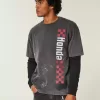 Camiseta gráfica Honda de peso pesado y cuadrada Camiseta gráfica Honda de peso pesado y cuadrada
