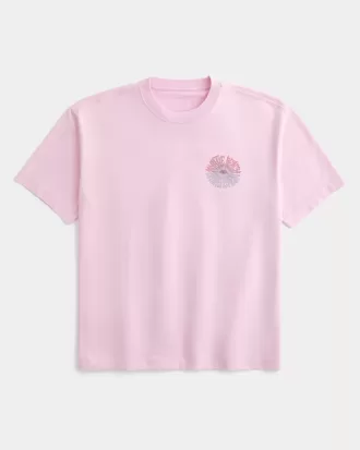 Camiseta gráfica Myrtle Beach de peso pesado y corte cuadrado