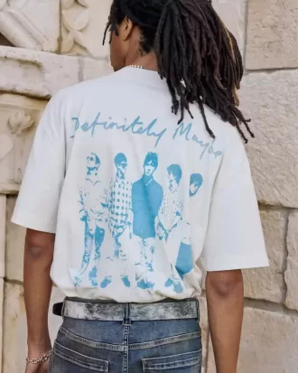 Camiseta gráfica Oasis de corte cuadrado y peso pesado