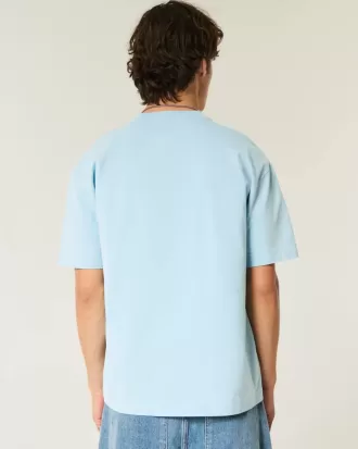 Camiseta gráfica Oasis de corte cuadrado y peso pesado