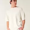 Camiseta holgada con cuello redondo Camiseta holgada con cuello redondo