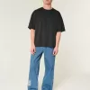 Camiseta holgada con cuello redondo