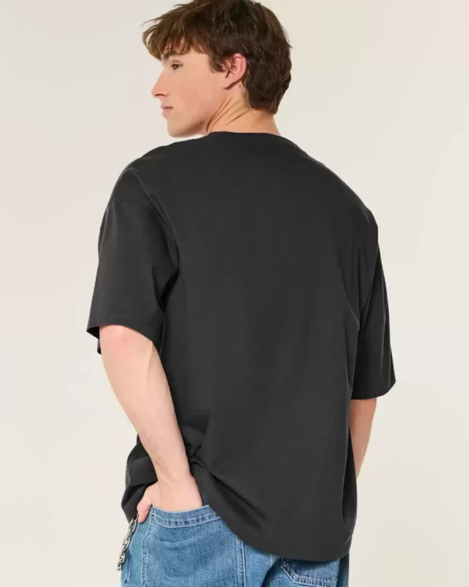 Camiseta holgada con cuello redondo