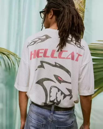 Camiseta holgada con gráfico de Dodge Hellcat