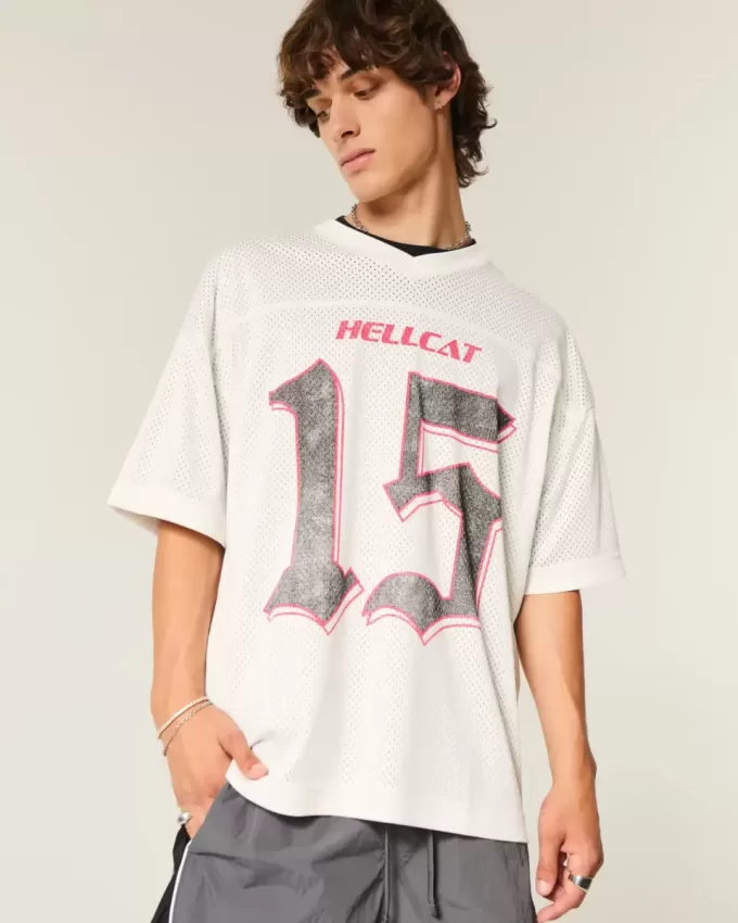Camiseta holgada con gráfico de Dodge Hellcat Camiseta holgada con gráfico de Dodge Hellcat
