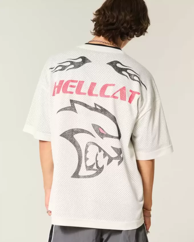 Camiseta holgada con gráfico de Dodge Hellcat Camiseta holgada con gráfico de Dodge Hellcat