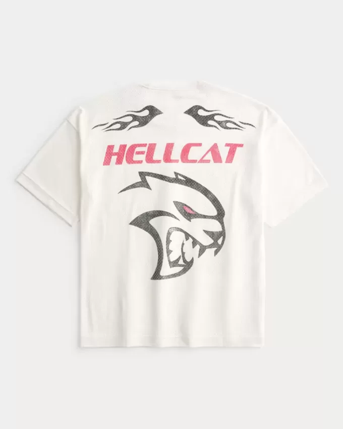 Camiseta holgada con gráfico de Dodge Hellcat Camiseta holgada con gráfico de Dodge Hellcat