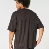Camiseta holgada de algodón con cuello redondo