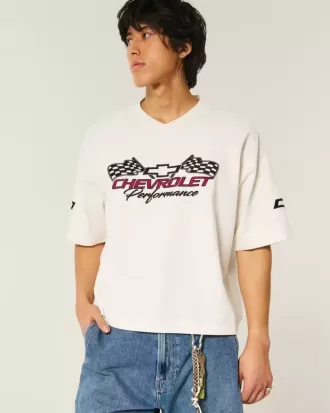 Camiseta holgada y pesada con gráfico de Chevrolet