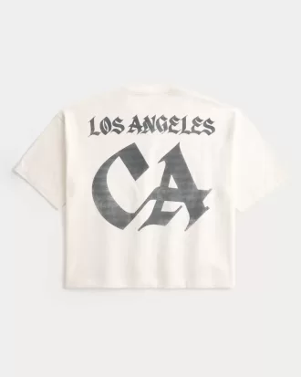 Camiseta holgada y pesada con gráfico de fútbol de Los Ángeles