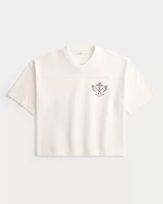 Camiseta holgada y pesada con gráfico de fútbol de Los Ángeles