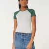 Camiseta larga de tela sin costuras con cuello redondo para bebé