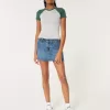 Camiseta larga de tela sin costuras con cuello redondo para bebé