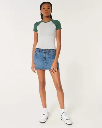 Camiseta larga de tela sin costuras con cuello redondo para bebé