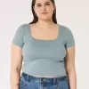 Camiseta para bebé de cuello cuadrado de tela elástica suave sin costuras Camiseta para bebé de cuello cuadrado de tela elástica suave sin costuras