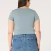 Camiseta para bebé de cuello cuadrado de tela elástica suave sin costuras Camiseta para bebé de cuello cuadrado de tela elástica suave sin costuras