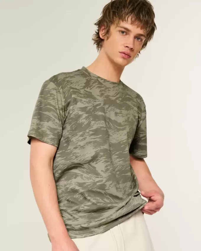 Camiseta refrescante de camuflaje relajada Camiseta refrescante de camuflaje relajada