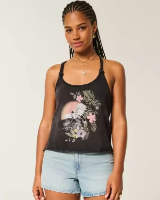 Camiseta sin mangas con gráfico de surf Drop de Easy Trend Camiseta sin mangas con gráfico de surf Drop de Easy Trend