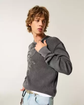 Camiseta térmica con estampado de calavera