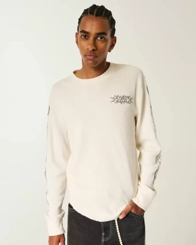 Camiseta térmica con estampado de grafiti Camiseta térmica con estampado de grafiti