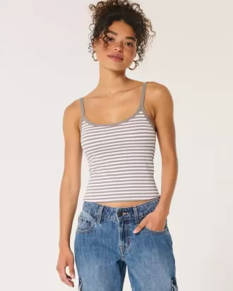 Camisola acanalada con escote redondo