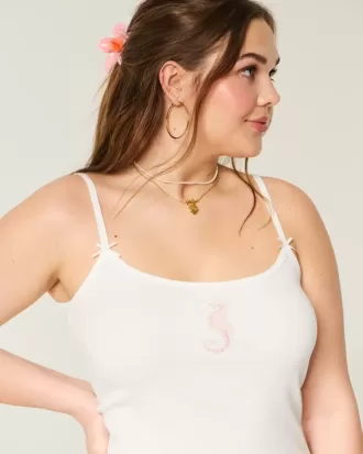Camisola acanalada con gráfico de caballito de mar