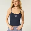 Camisola acanalada con gráfico de cisne Camisola acanalada con gráfico de cisne
