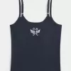 Camisola acanalada con gráfico de cisne Camisola acanalada con gráfico de cisne