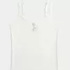 Camisola acanalada con gráfico de conejo