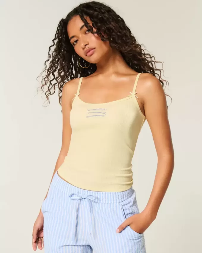 Camisola acanalada con gráfico de pez Camisola acanalada con gráfico de pez
