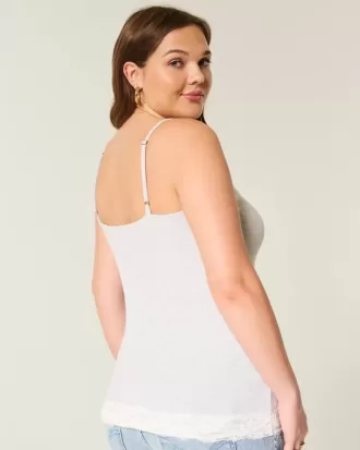Camisola con ribete de encaje