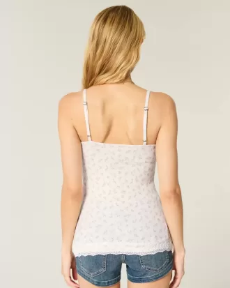 Camisola con ribete de encaje