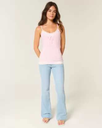 Camisola con ribete de encaje