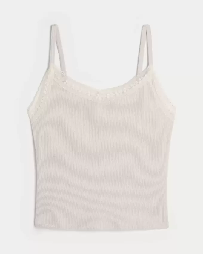 Camisola de encaje con diseño de gofre de Gilly Hicks Camisola de encaje con diseño de gofre de Gilly Hicks