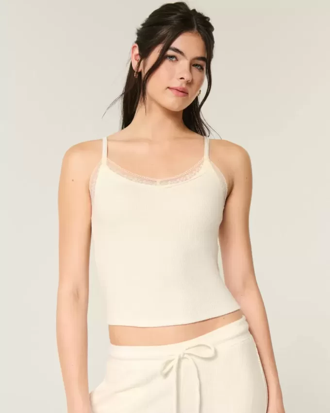 Camisola de encaje con diseño de gofre de Gilly Hicks Camisola de encaje con diseño de gofre de Gilly Hicks