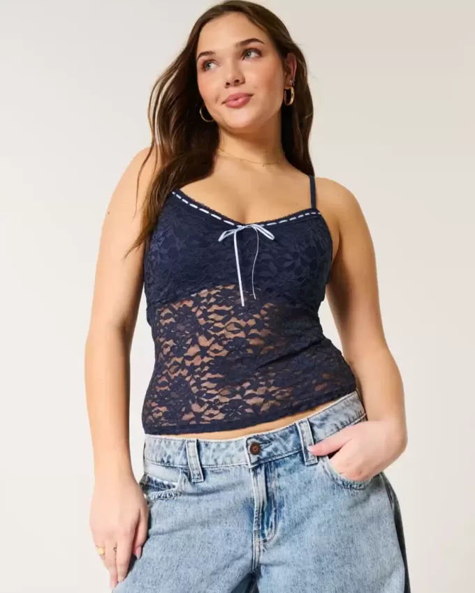 Camisola de encaje integral Camisola de encaje integral