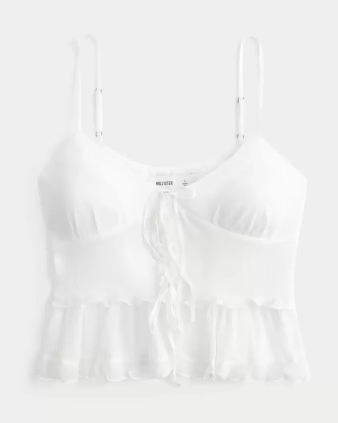 Camisola de gasa con volantes Camisola de gasa con volantes