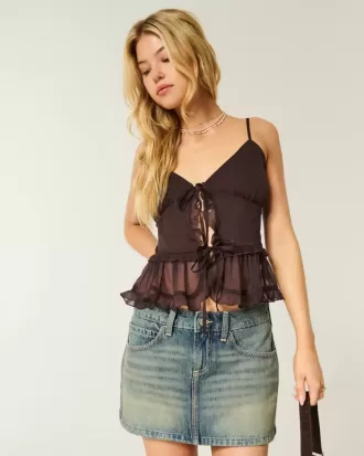 Camisola de gasa con volantes