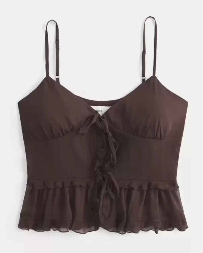 Camisola de gasa con volantes Camisola de gasa con volantes