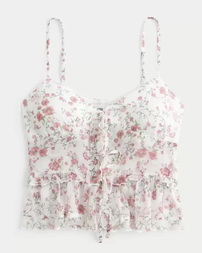 Camisola de gasa con volantes Camisola de gasa con volantes