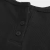 Camisola Henley con muesca acanalada Camisola Henley con muesca acanalada