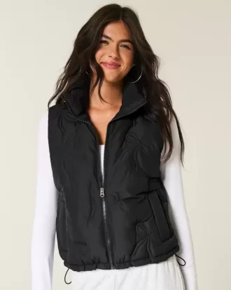 Chaleco acolchado con estampado de lazo
