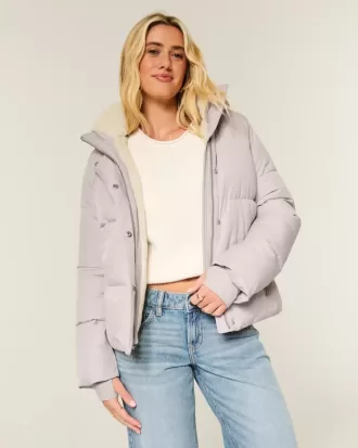 Chaqueta acolchada con forro de piel sintética