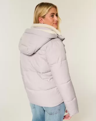 Chaqueta acolchada con forro de piel sintética