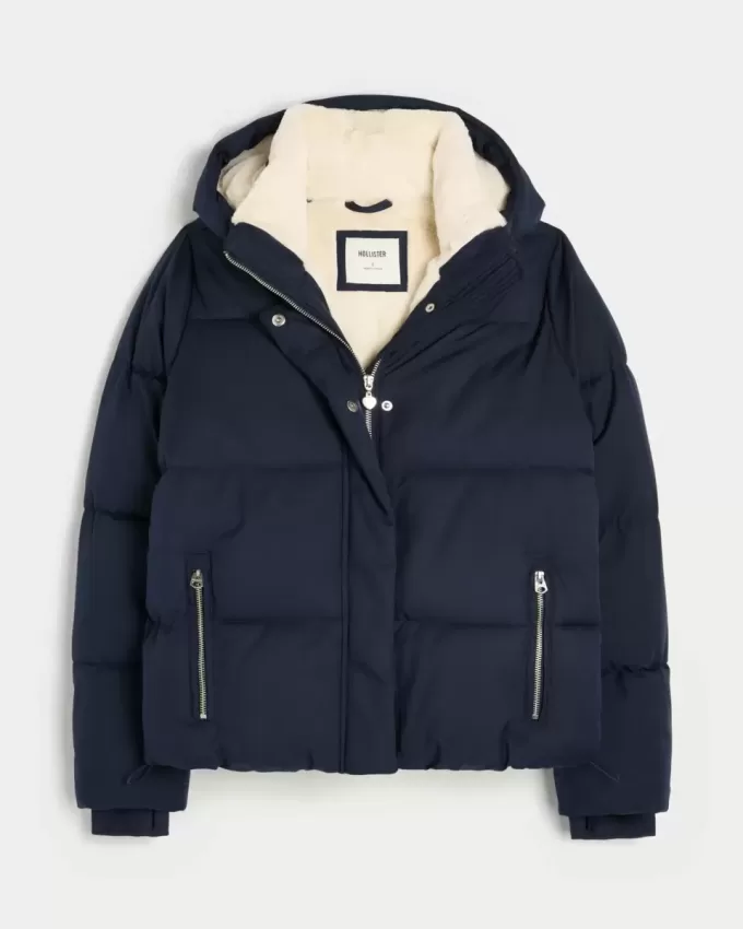 Chaqueta acolchada con forro de piel sintética Chaqueta acolchada con forro de piel sintética