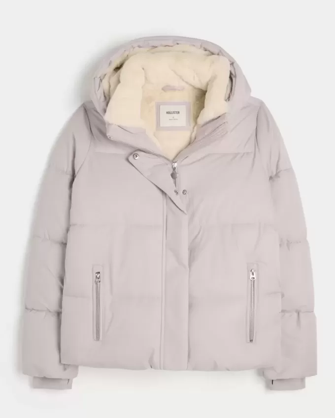 Chaqueta acolchada con forro de piel sintética Chaqueta acolchada con forro de piel sintética