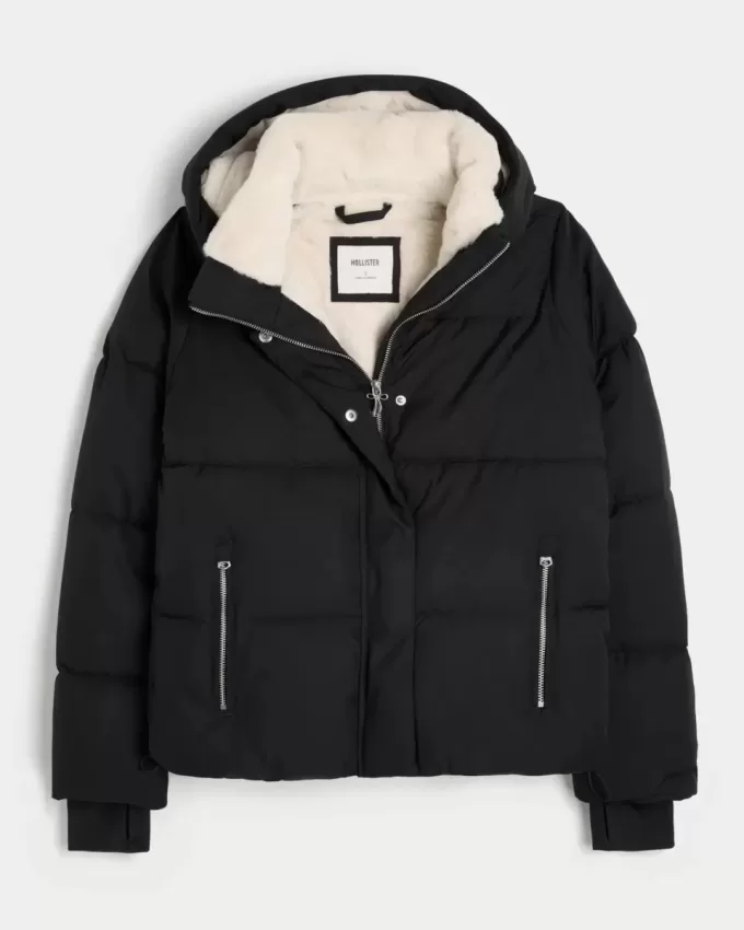 Chaqueta acolchada con forro de piel sintética Chaqueta acolchada con forro de piel sintética